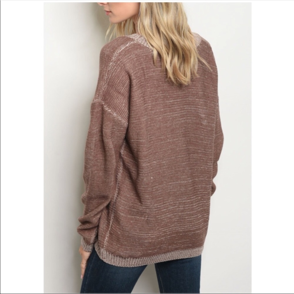 SUnDay SALE🔥 Mauve Owl Print Sweater - Picture 2 of 2